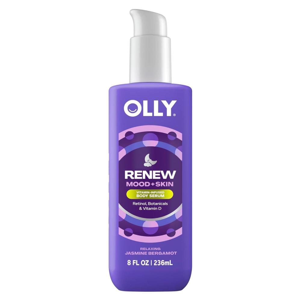 imageOLLY Renew Body LotionSerum with Vitamin D Retinol ampamp Botanicals  Nourishing Cleanser for Skin Barrier Repair Deep Hydration Jasmine Bergamot Scent 8oz