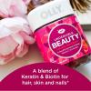 OLLY Undeniable Beauty Gummy, for Hair, Skin, Nails, Biotin, Vitamin C, Keratin, Chewable Supplement, Grapefruit, 30 Day Supply – 120 Count