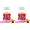 OLLY Delightful Iron Chewable Tablet, Iron Supplement from AB Fortis, Fruit Punch Flavor, 30 or 20 Day Supply – 60 Count(60 Count (Pack of 2))