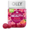 OLLY Undeniable Beauty Gummy, For Hair, Skin, Nails, Biotin, Vitamin C, Keratin, Chewable Supplement, Grapefruit, 30 Day Supply – 60 Count(60 Count (Pack of 1))