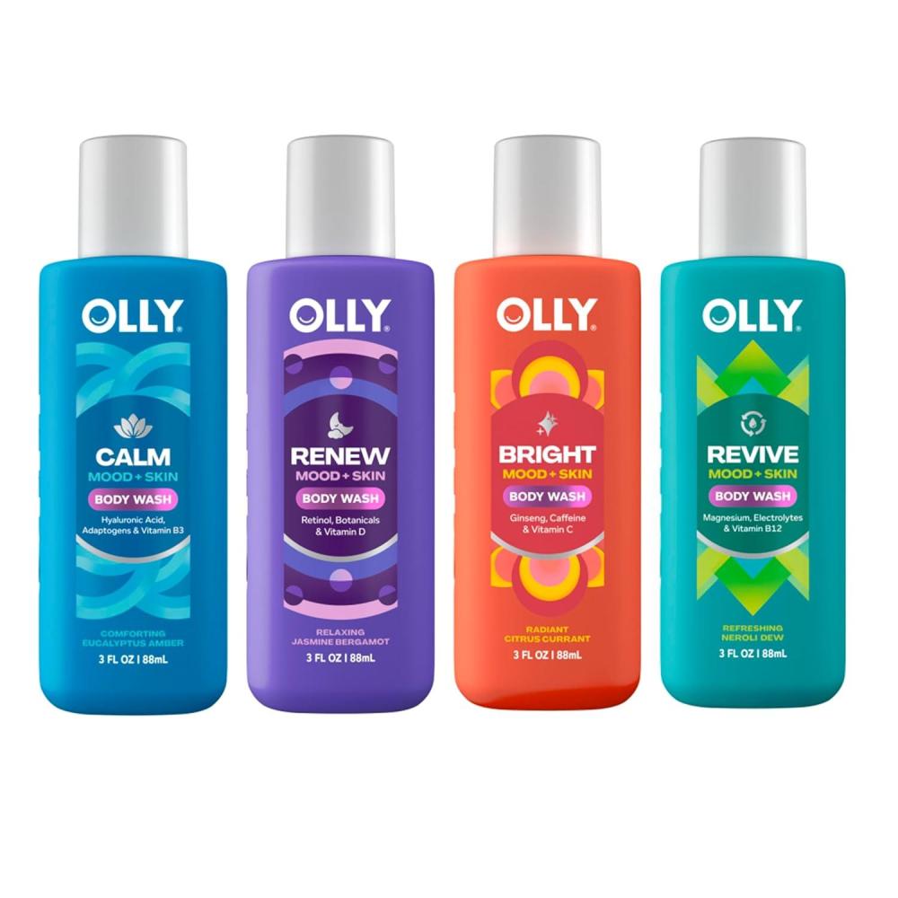 imageOLLY Body Wash Mixed Pack 4 Count to Restore Skin barrier ampamp Hydrate skin 3 oz