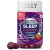 OLLY Max Strength Sleep Gummy, 10mg Melatonin, L-Theanine, Chamomile, Lemon Balm, Sugar Free, Vegetarian Sleep Aid, Strawberry – 70 Count(70 Count (Pack of 1))