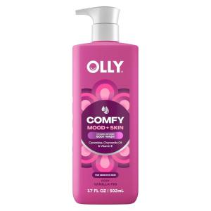 OLLY Body Wash Comfy Mood + Skin with ceramides, chamomile oil & vitamin E to Hydrate & Nourish Skin 17 Fl Oz