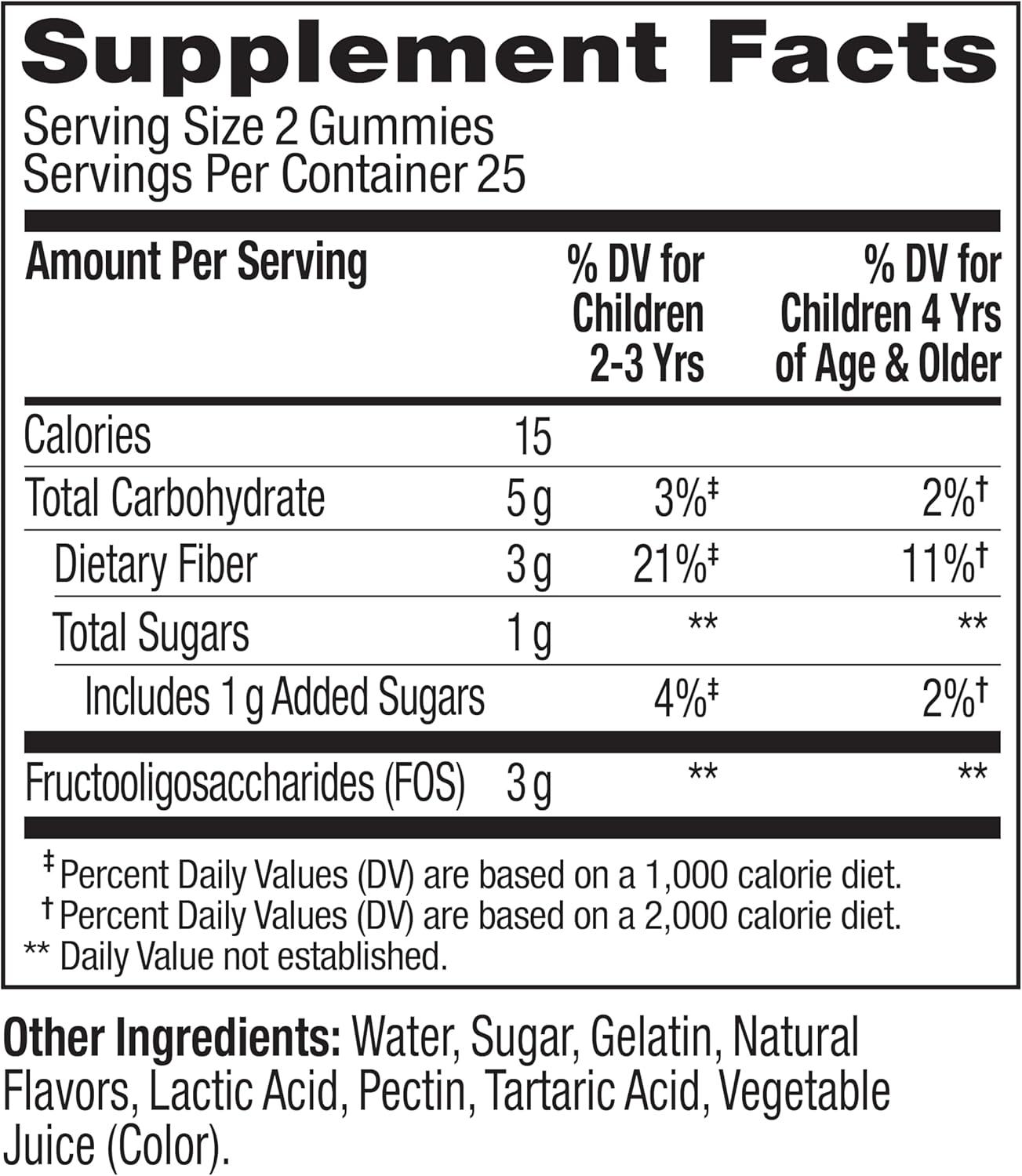 image:imageOLLY Kids Friendly Fiber Gummy Digestion Support 3g Prebiotic Fiber FOS Kids Chewable Supplement Berry Brilliant Flavored 25 Day Supply 50 Count
