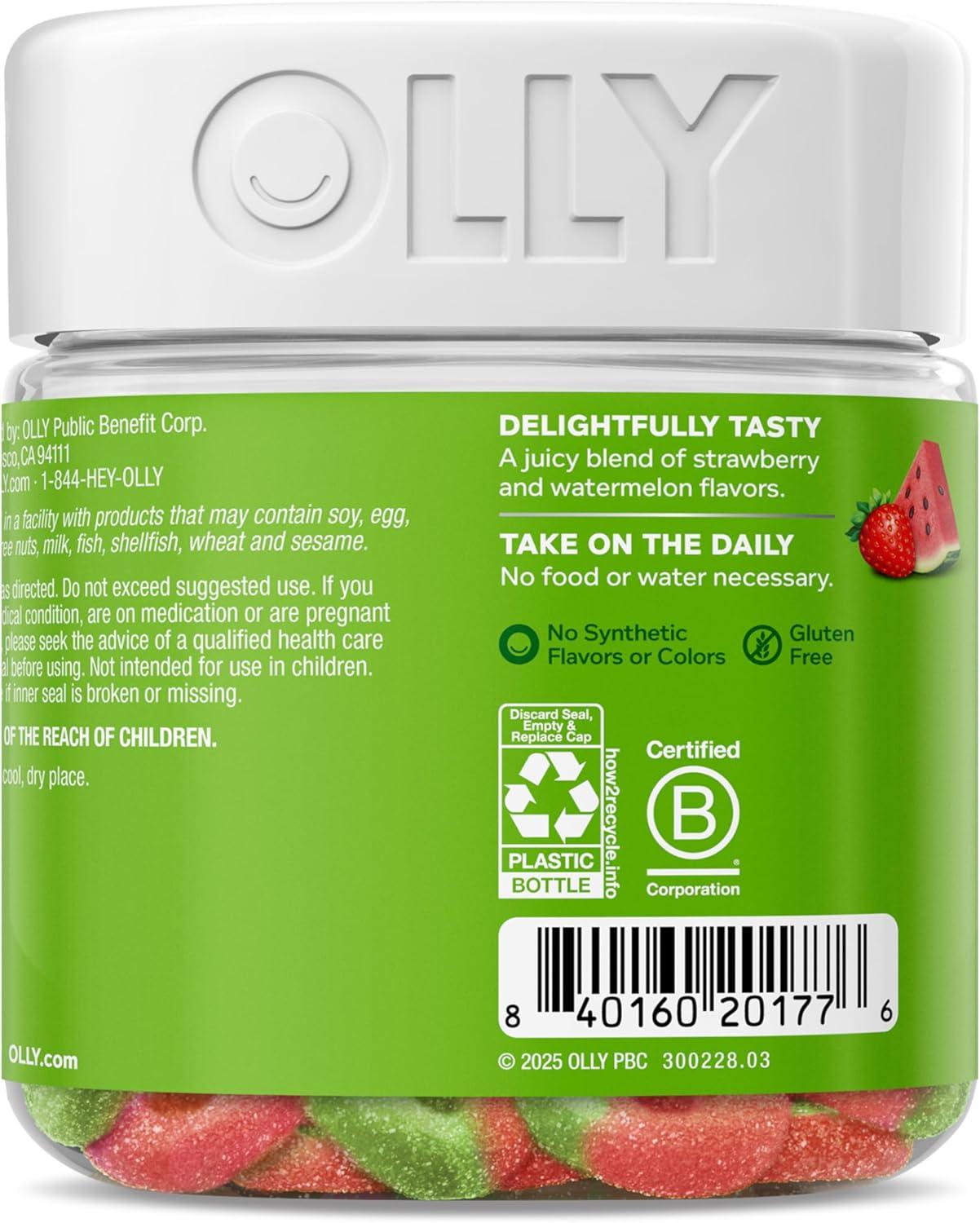 image:imageOLLY Fiber Gummy Rings 5g FOS Prebiotic Fiber Digestive Health Supplement Strawberry Watermelon Flavored 50 Day Supply 100 Count50 Count Pack of 1